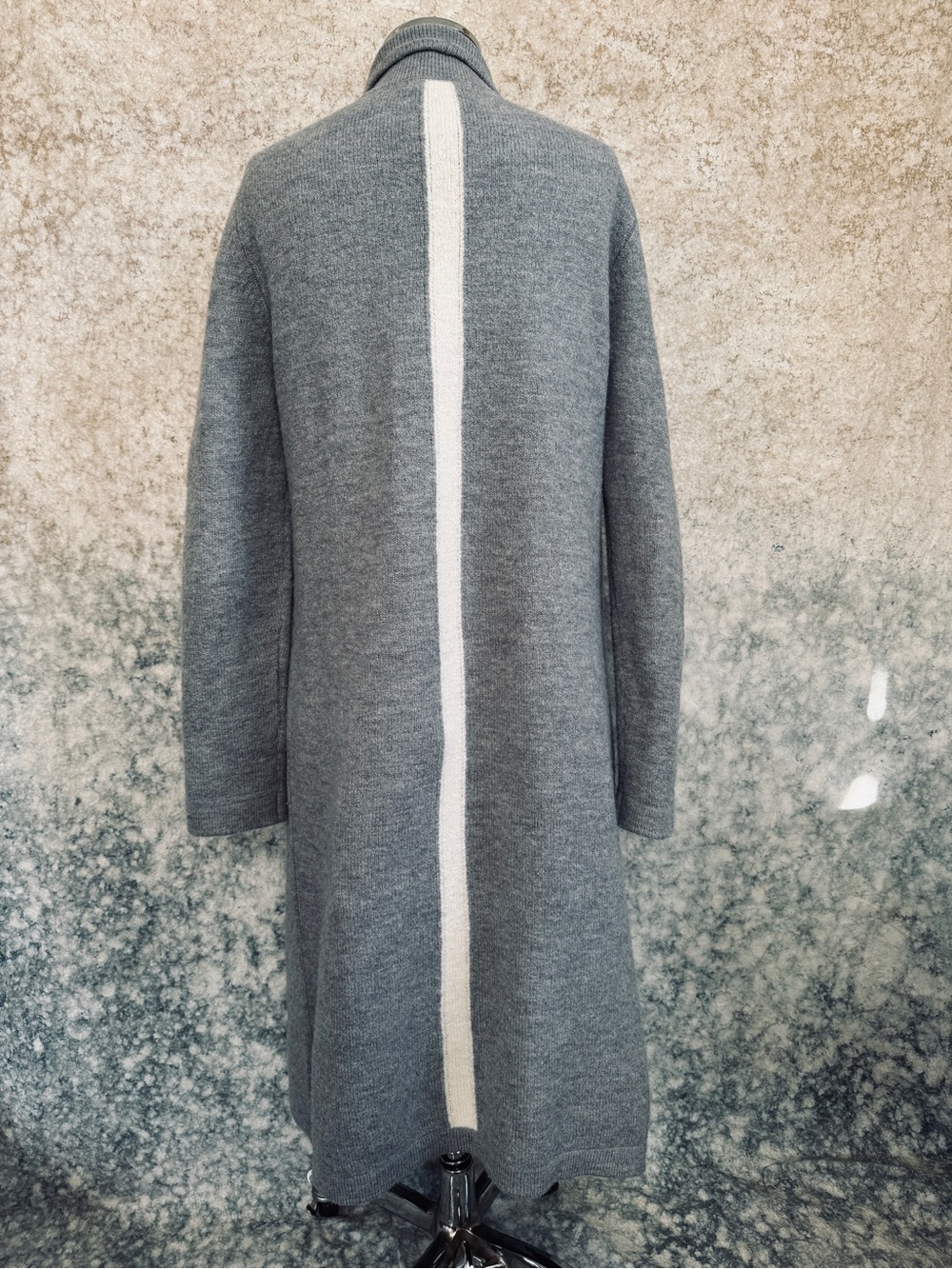 Raffi 100% Merino Wool Striped Sweater Duster - S